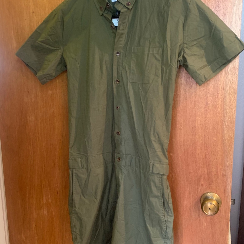 Romper Jack Men’s Olive Green One Piece Romper Jumpsuit Set sz S New With w Tag